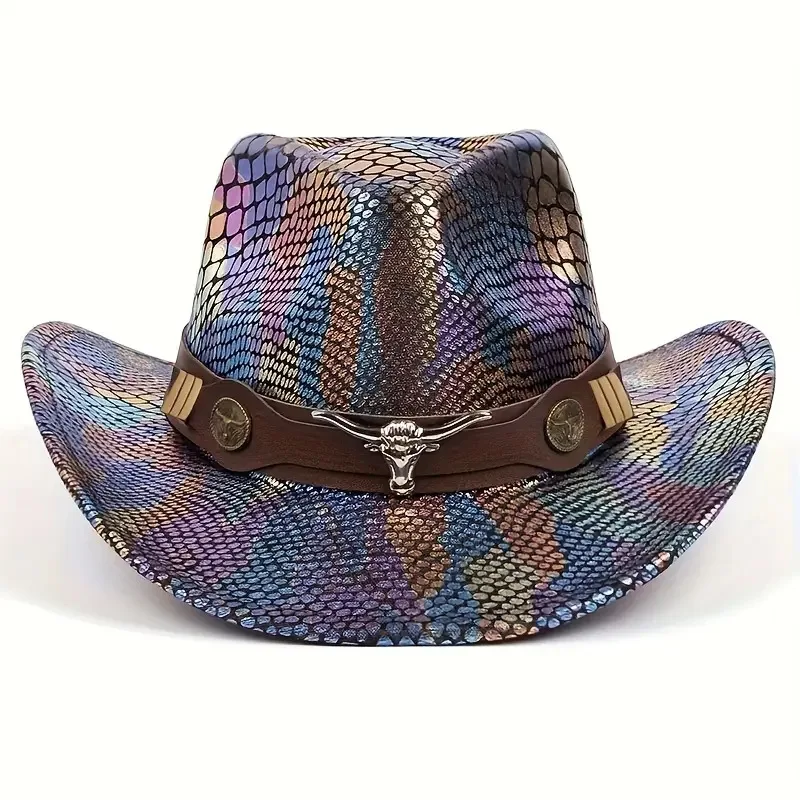

HongLuan Western Cowboy Hat Rhinestone Man - Vintage Cowboy Accessories & Country Cowgirl Hats for Ladies Adults Woman