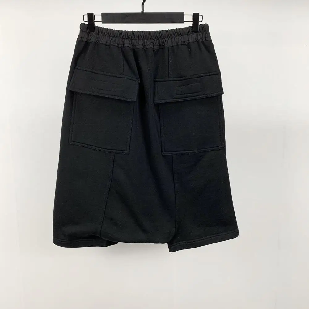 Men Casual Short Cotton Harem Gothic Style Hip Hop Men's Clothing Sweatpants Summer Women Loose Black Short Size XL