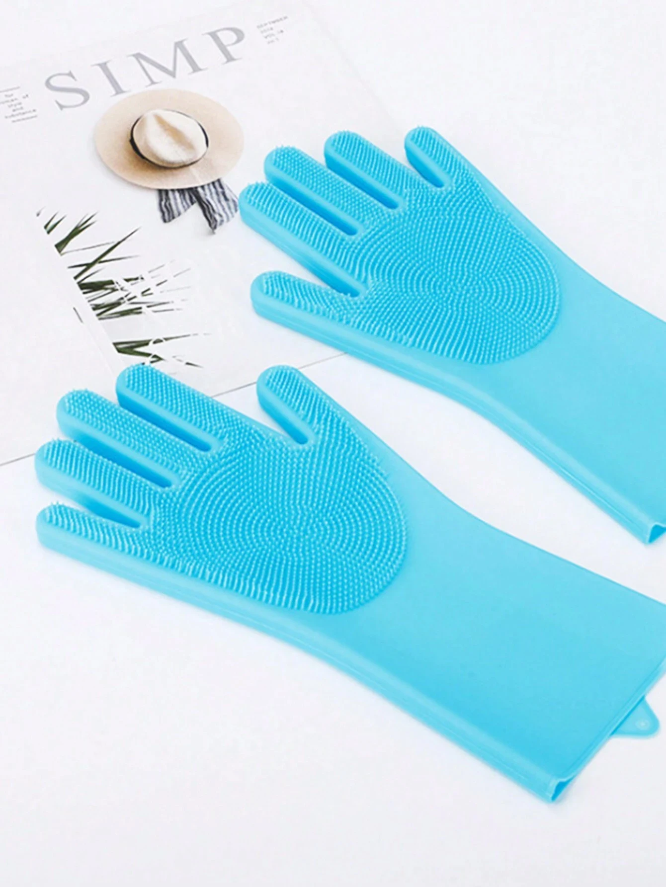 Guantes de baño para perros y gatos, cepillo de masaje de baño de silicona, artefacto para frotar perros, suministros de baño, Artículos para