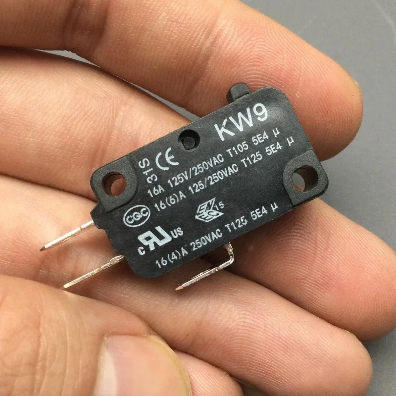 KW9-0 travel limit button UL push-button with soft touch machine tool and household appliance switch 3 pins 16A 250V