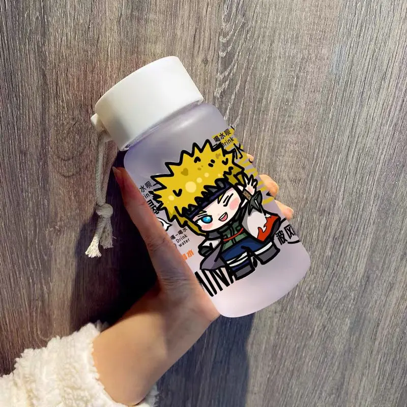 Naruto Q version Kakashi Itachi Sasuke Namikaze Minato large capacity high-value personalized frosted plastic water cup gift