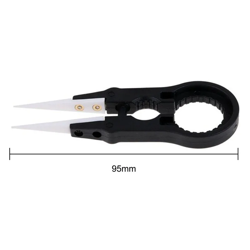 Heat Resistant DIY Multifunctional Screwdriver Pointed Tip Ceramic Tweezers Stainless Steel Handle Useful DIY Tool