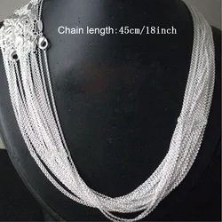 Wholesale 925 Sterling Silver 5 Pieces/Lot 16/18/20/22/24/inch 1.mm O-Chain Necklace For Men Women Fashion Jewelry