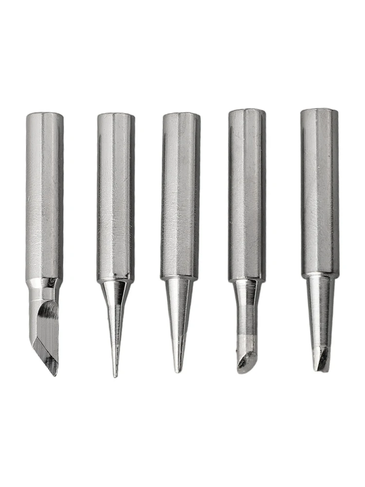 

5pcs 900M-T Copper Electric Soldering Iron Tips Lead-free Welding Tools 200~480℃ Soldering Iron Head K+I+B+4C+2.4D