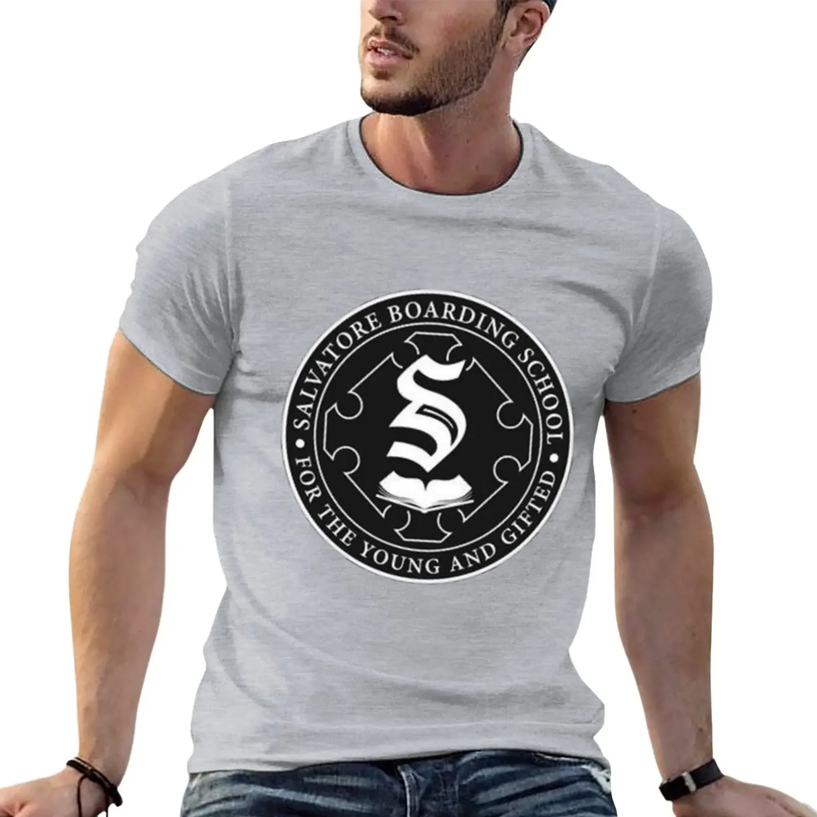 

Salvatore Boarding School logo T-Shirt shirts graphic tees plain animal prinfor boys black t-shirts for men