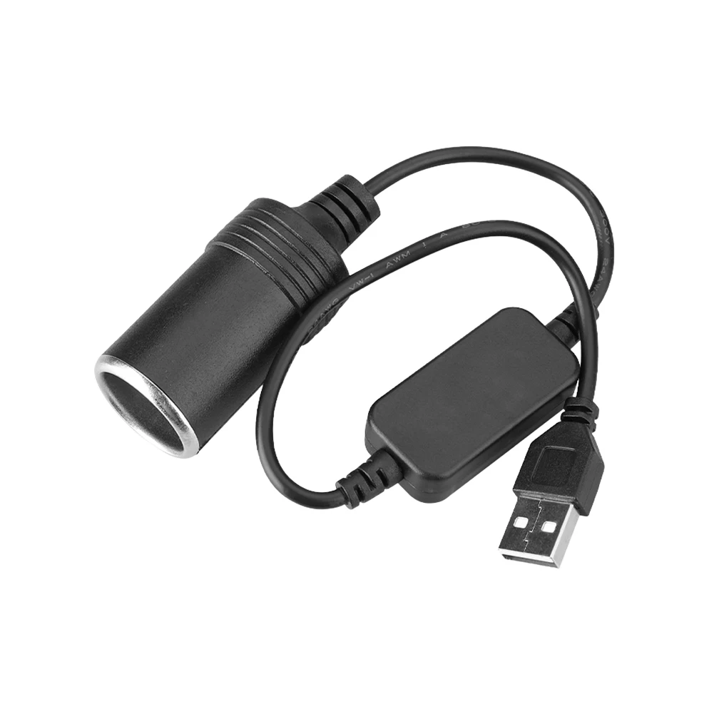 5 فولت USB إلى 12 فولت سيارة محول محول وحدة تحكم سلكية USB ذكر إلى أنثى السلكية تحكم موصل قابس محول إلكترونيات السيارات