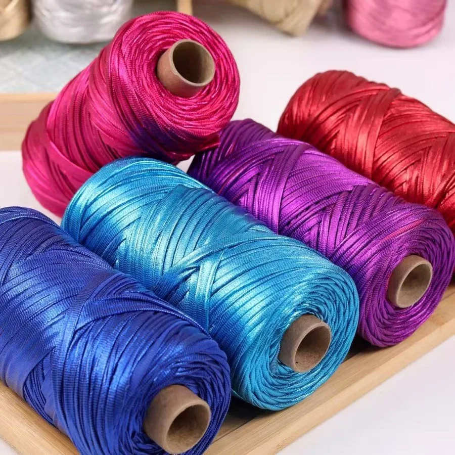 2 pieces, 300 grams, leather thread, matte napa leather imitation fabric strip thread, DIY handmade woven bag blankets, soft imi