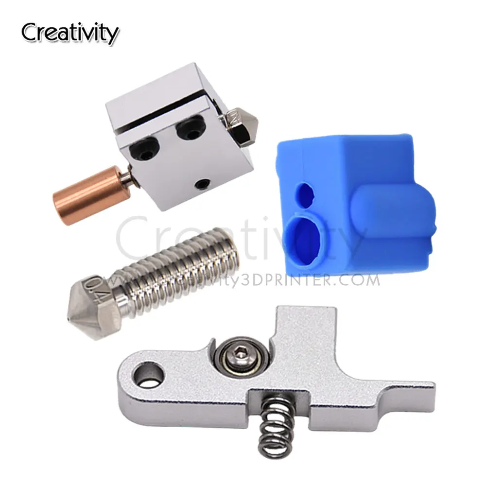 Titan Extruder Handle Idler Arm Bimetal Throat Pipe Artillery Sidewinder X1 X2 Genius/Pro Heat Block  Copper Volcano Nozzle