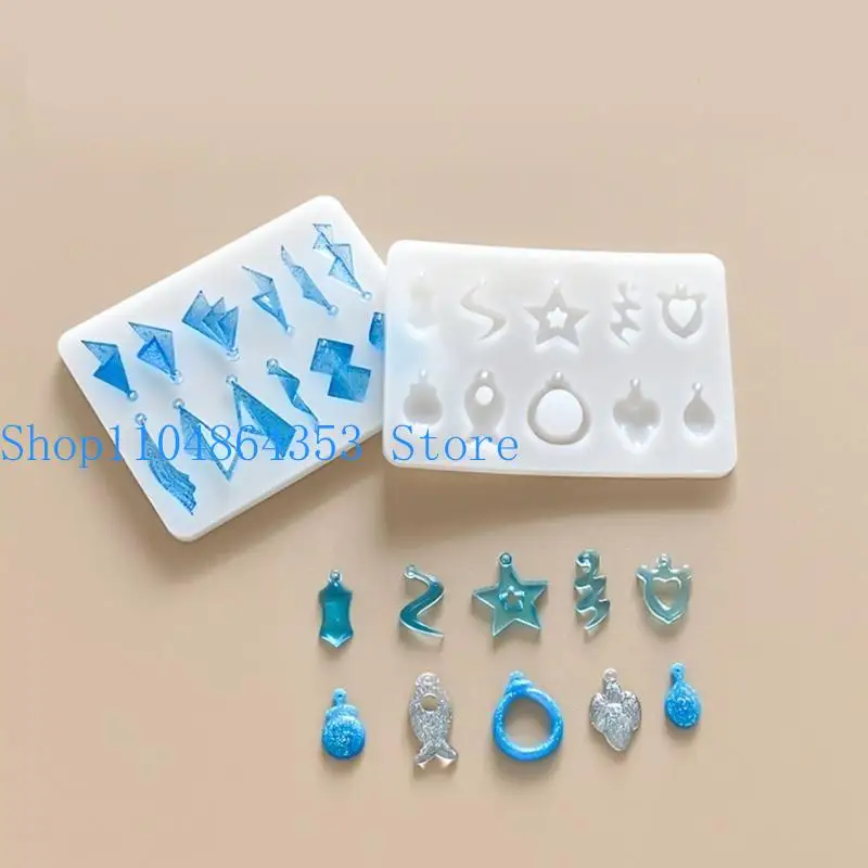 652F DIY Ohrringe Silikon Form Epoxidharz Ohr Tropfen Formen Handgemachte Schmuck Handwerk – Detail 5