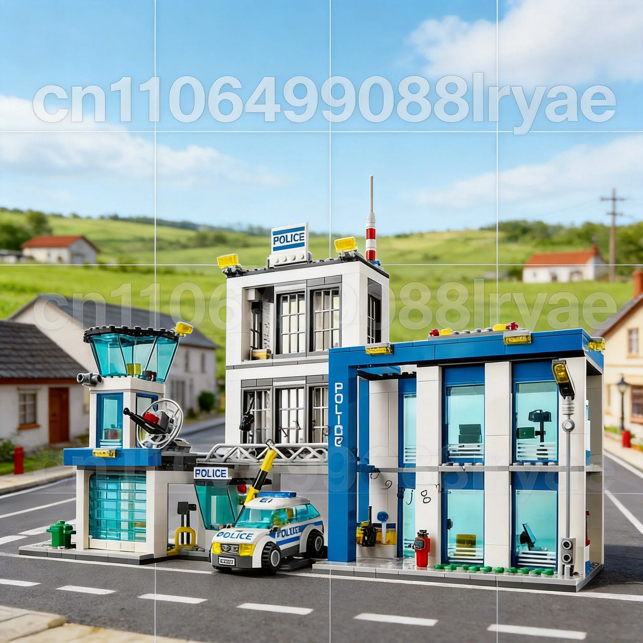 

Набор для сборки «Городская полиция» (854 детали): полицейская машина, вертолет. Конструктор. Подарок на День рождения/Рождество.