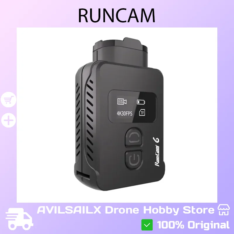 

Комплект спортивной камеры RunCam 6 4K HD | Датчик IMX377 | 30 кадров в секунду | 1/2.3 дюйма | 155 ° FOV | Wi-Fi | Для FPV-дронов и радиоуправляемых моделей