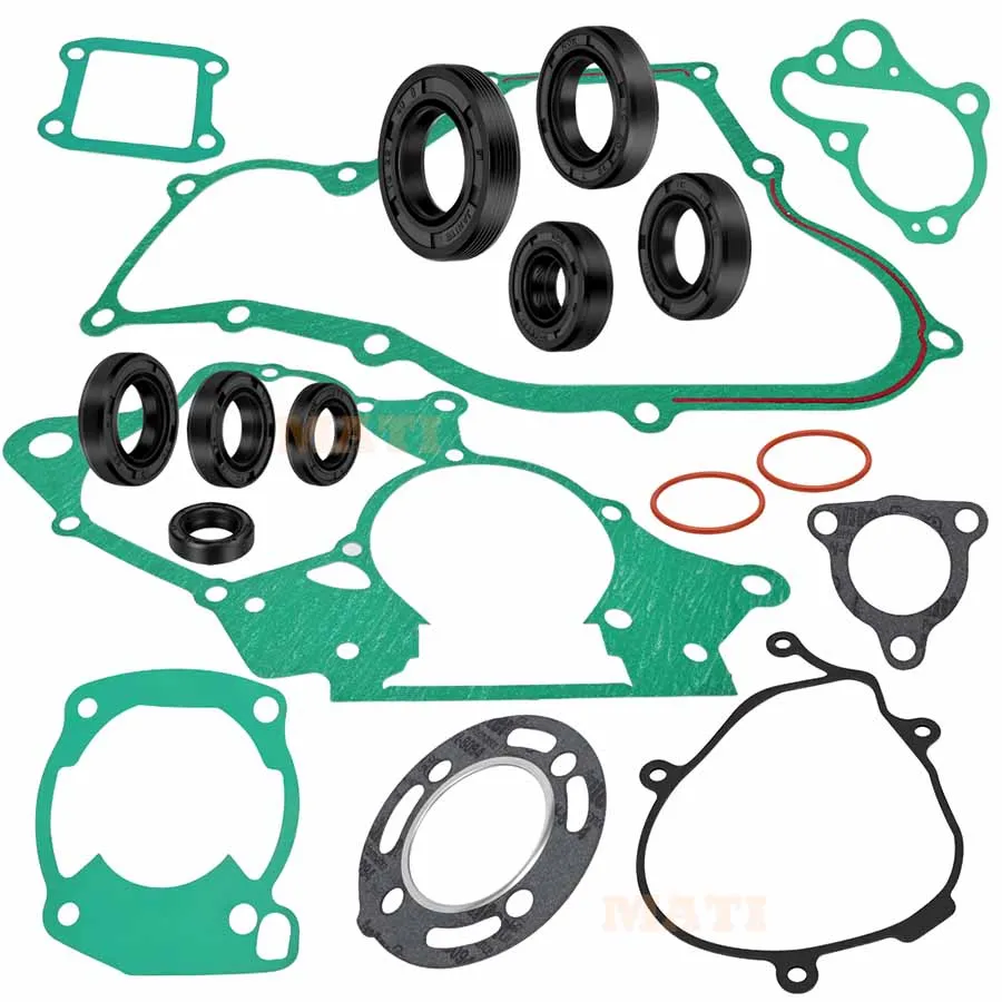 

M MATI Complete Engine Top & Bottom End Gasket Oil Seal Kit Honda CR80R 1986-1991 O.E.M#12191-GC4-308