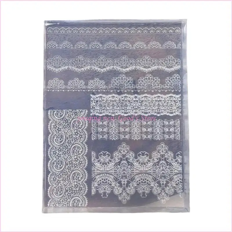 

57QA Intricate Lace Pattern Silicone Mold Reusable Template For DIY Decors And Jewelry Craft