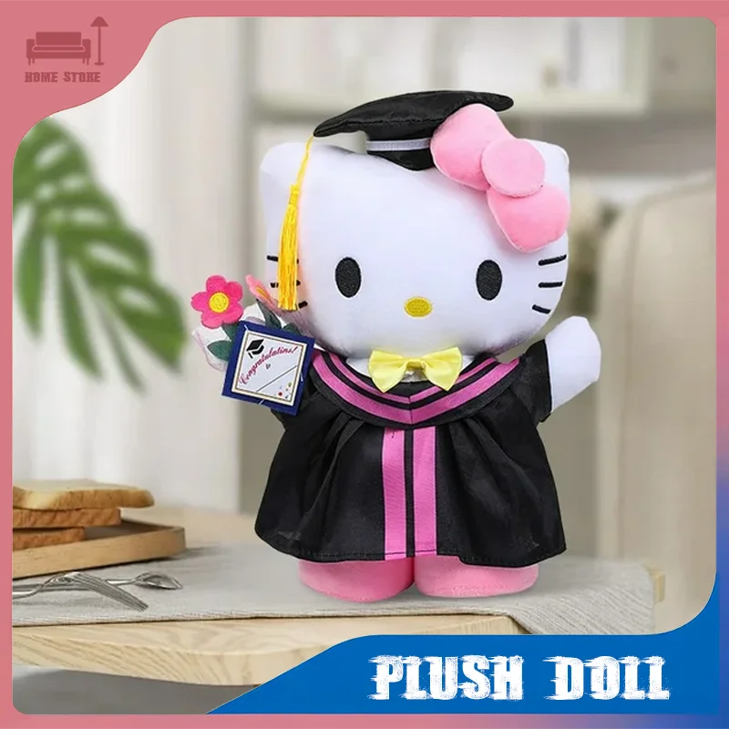 

Kawaii Sanrio Выпускная плюшевая кукла аниме мягкая игрушка Kuromi Hello Kitty мультяшная фигурка школьная церемония подарки на выпускной