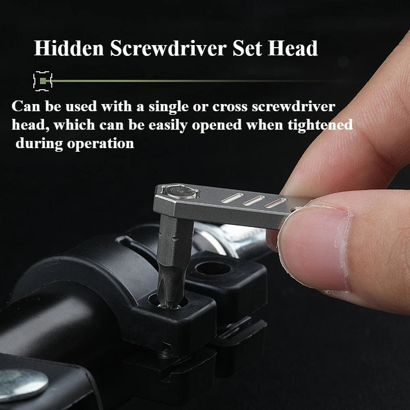 Mini apribottiglie con barra di leva in lega TC4 chiave esagonale strumenti da esterno EDC, attrezzatura multifunzionale, durezza forte portatile da campeggio