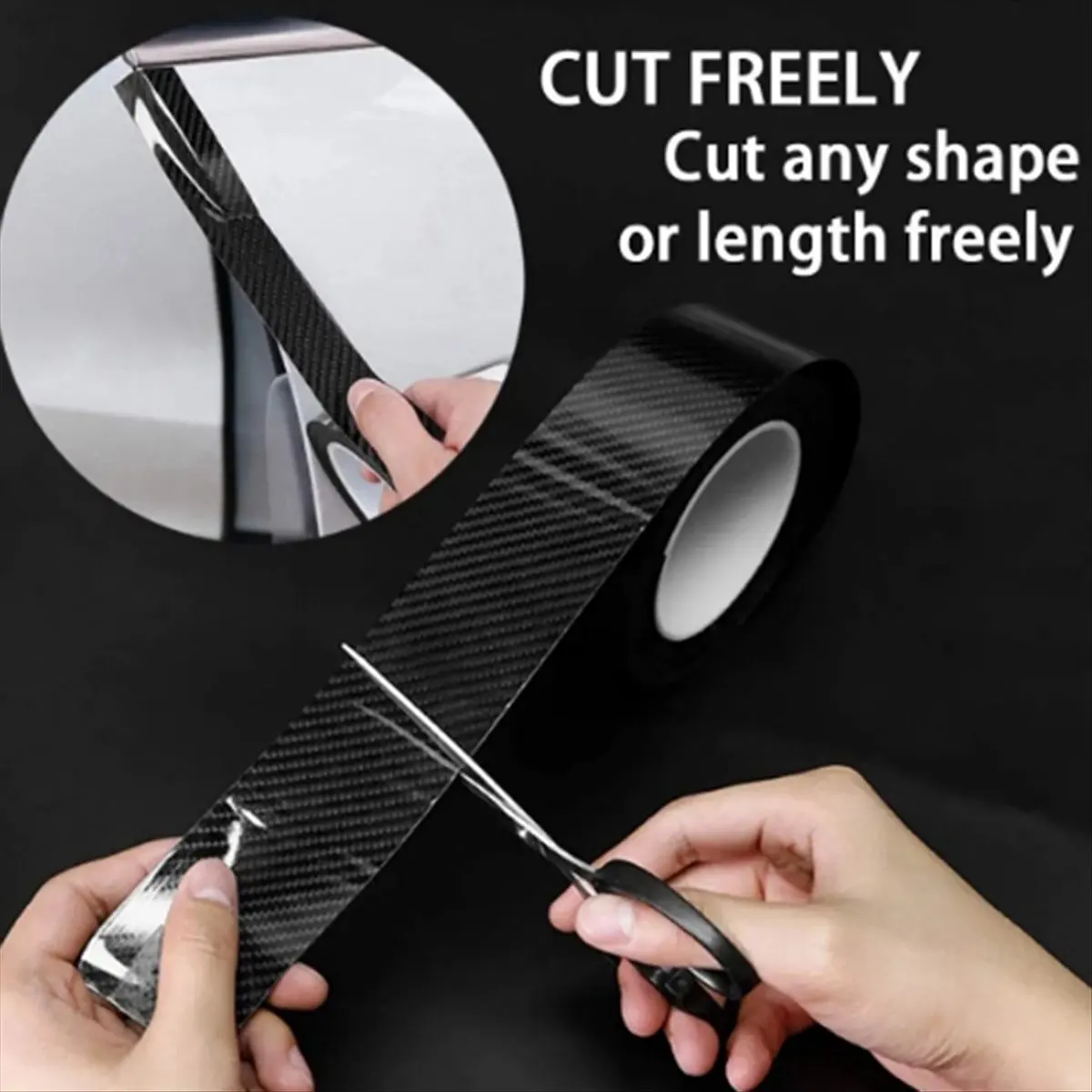 

Наклейка из нанокарбонового волокна AT16 для автомобиля, защитная лента для порогов и бампера, водонепроницаемая защитная пленка