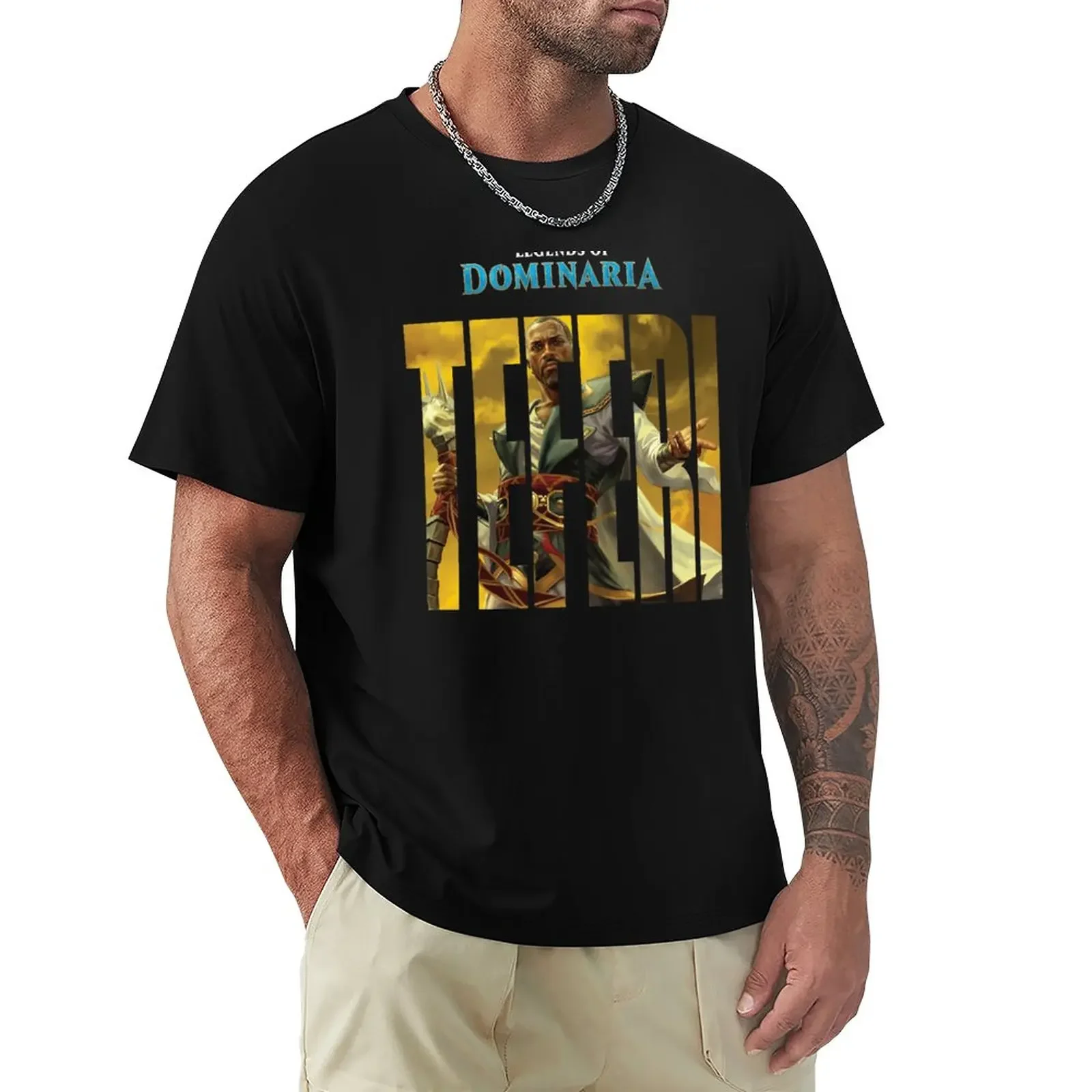 Dominaria Teferi T-Shirt plus size tops graphics black t shirts for men