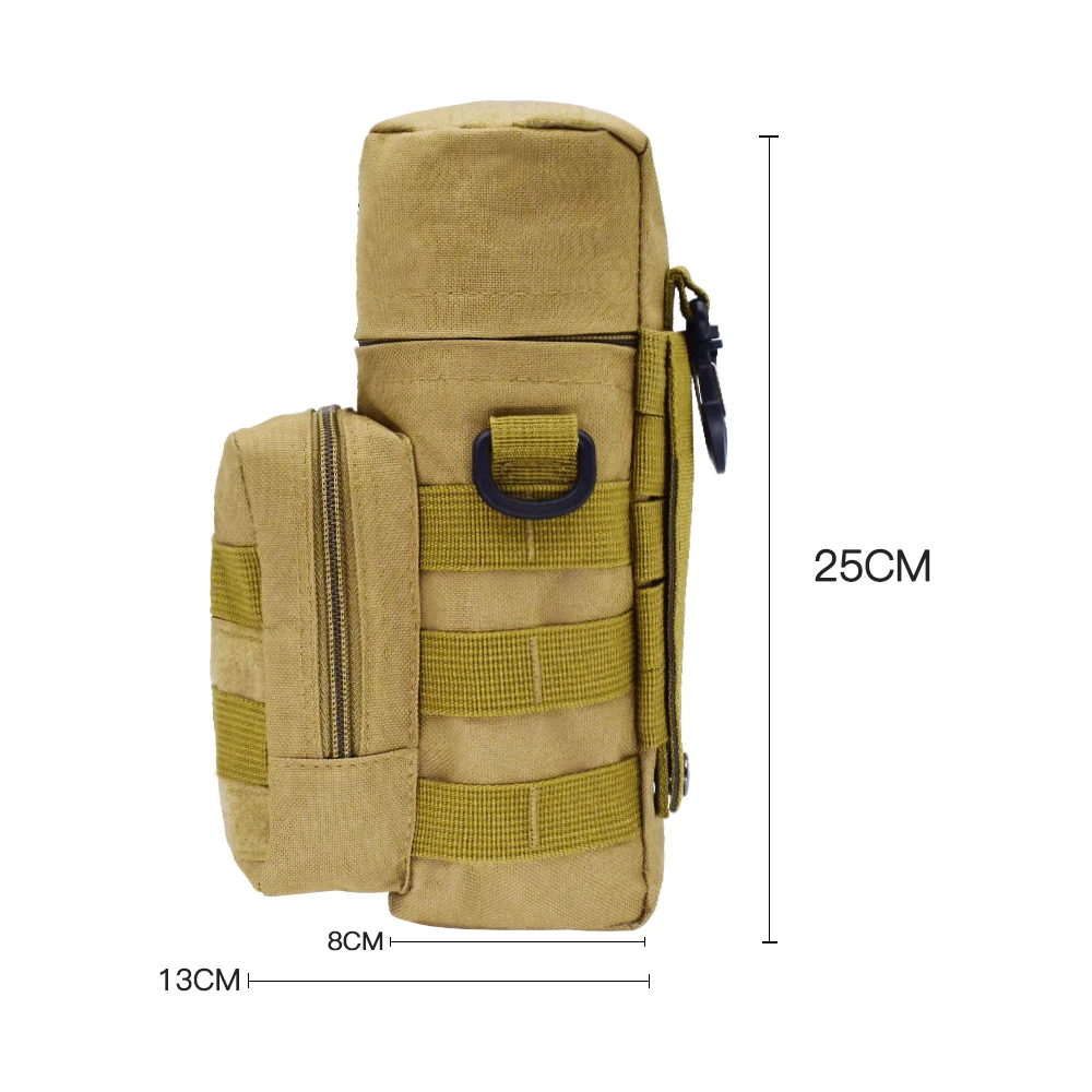 2023 New Molle Water Bottle Pouch Bag Outdoor Military Backpack Hunting Camping Hiking Tactical Water Kettle Holder Pouch
