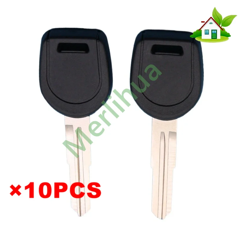 FOR Mitsubishi Car Straight Transponder Chip Key Shell Replacement Case For Outlander, Spare Ignition Uncut Key Blank Included