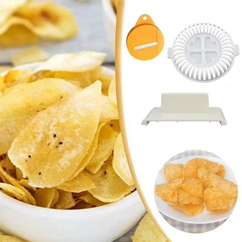 Multifunctional Chips Maker Microwave Degreased Potato Chips Maker Potato Chips Maker  Baking Dishes & Pans Chips Rack ﻿