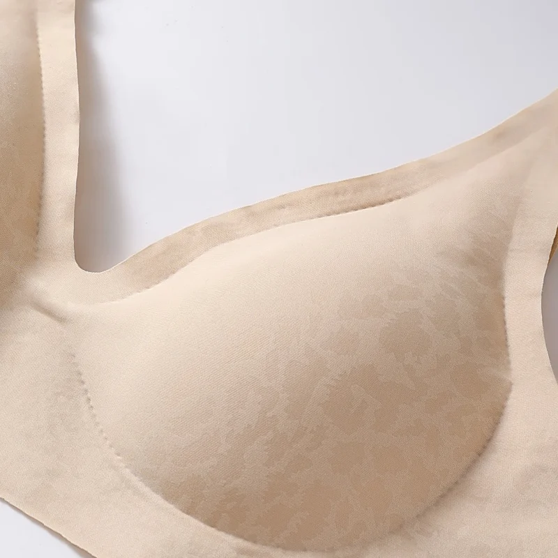 Nahtlose No-Show-BHs für Damen, drahtloser V-Ausschnitt, Bralette mit Leopardenmuster, herausnehmbare Polster, Sportunterwäsche, sexy Dessous, S-5XL – Detail 11