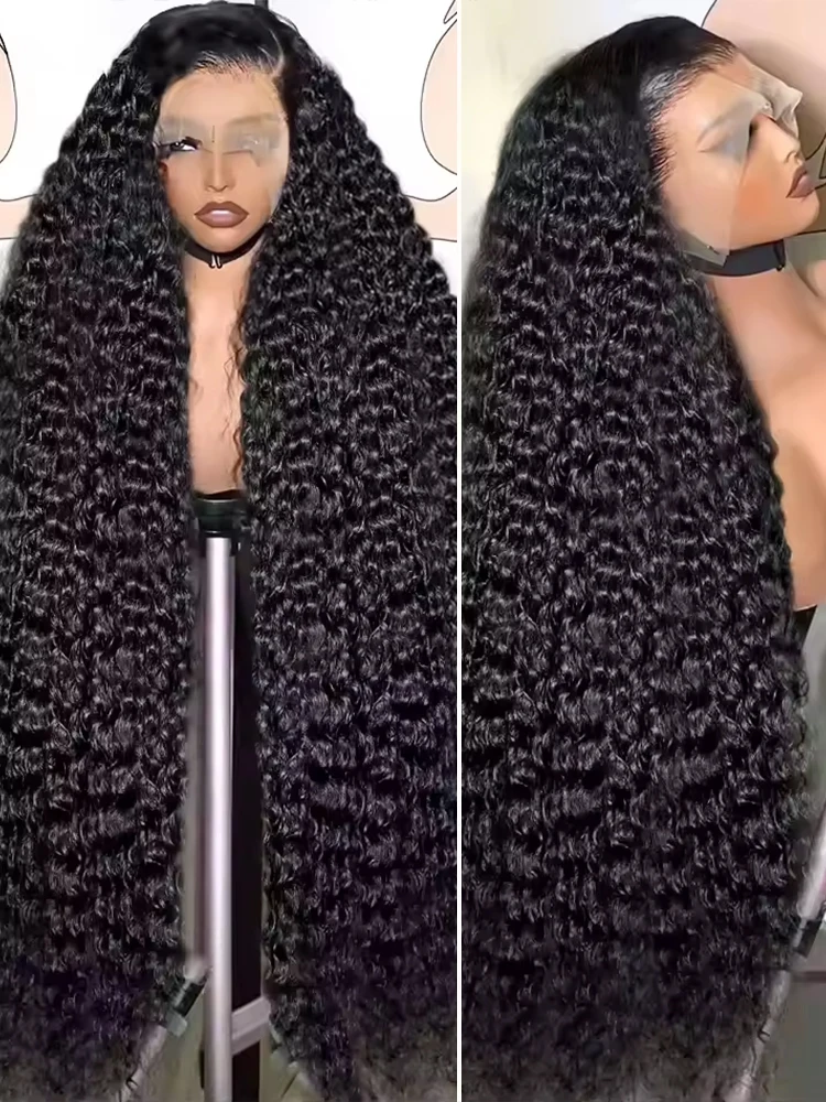 

40 46 Inch Curly Wigs Human Hair 13x6 HD Lace Frontal Wigs Brazilian 250 Density 13x4 HD Transparent Lace Frontal Wigs For Women