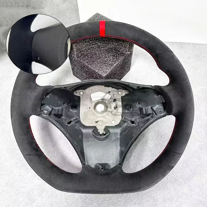 Suitable for BMW E90 E91 E92 E93 E87 E8X E82 steering wheel, all plush flat bottomed steering wheel image 3