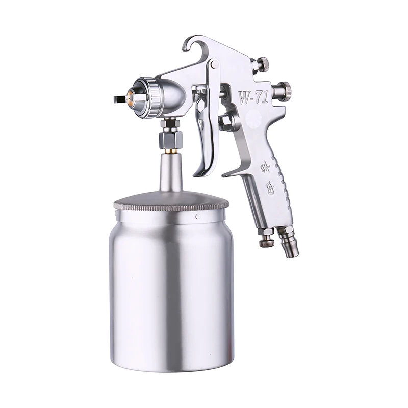 지유 W-71 자동차 도색 스프레이 건 w77 고분사 컬러 강철 타일 전용 물뿌리개 F75 하부 용기