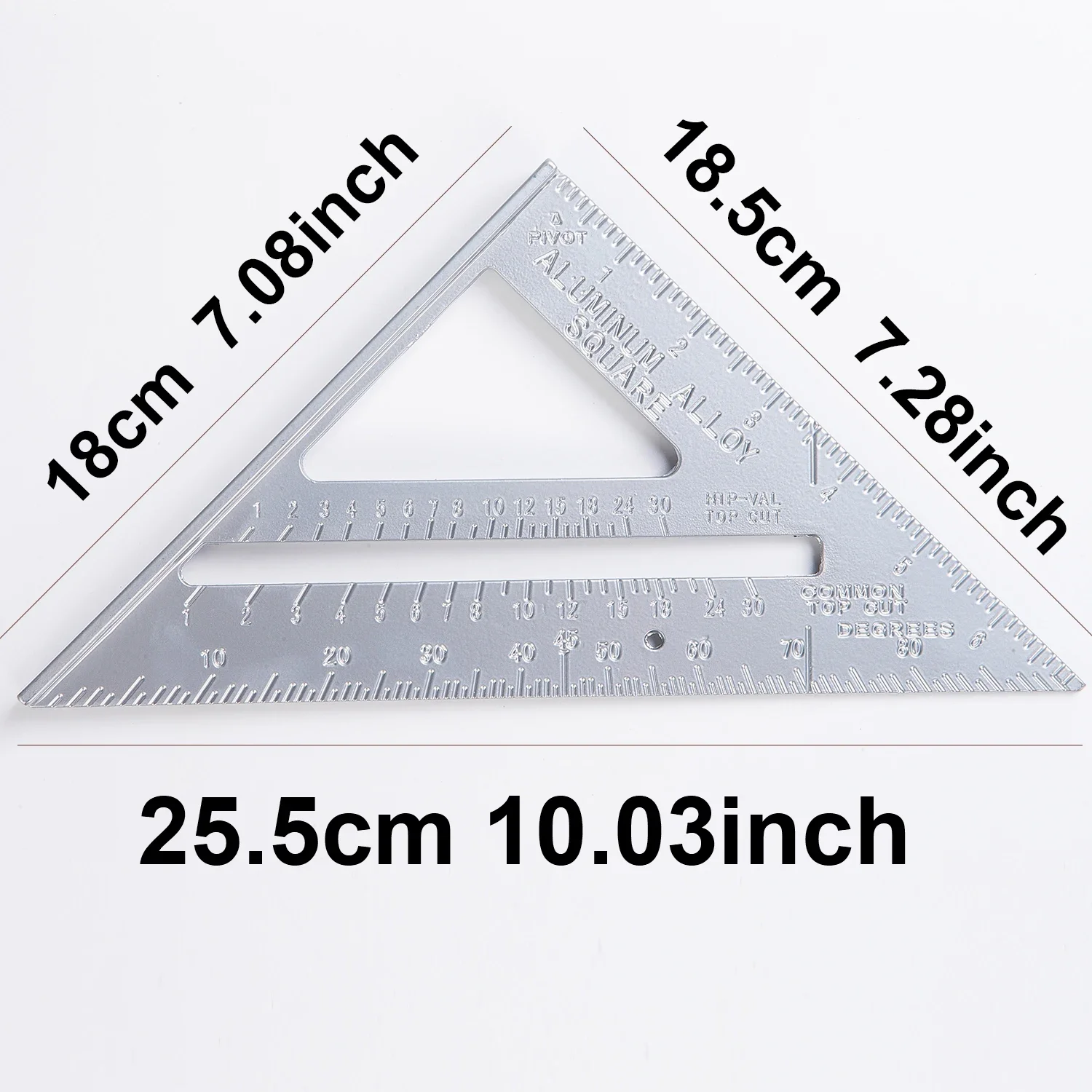 Rafter Square Metal 7 Inch Carpenter's Square Tool Metal Ruler Carpentry Woodworking Square Angle Tool Aluminum Rafter