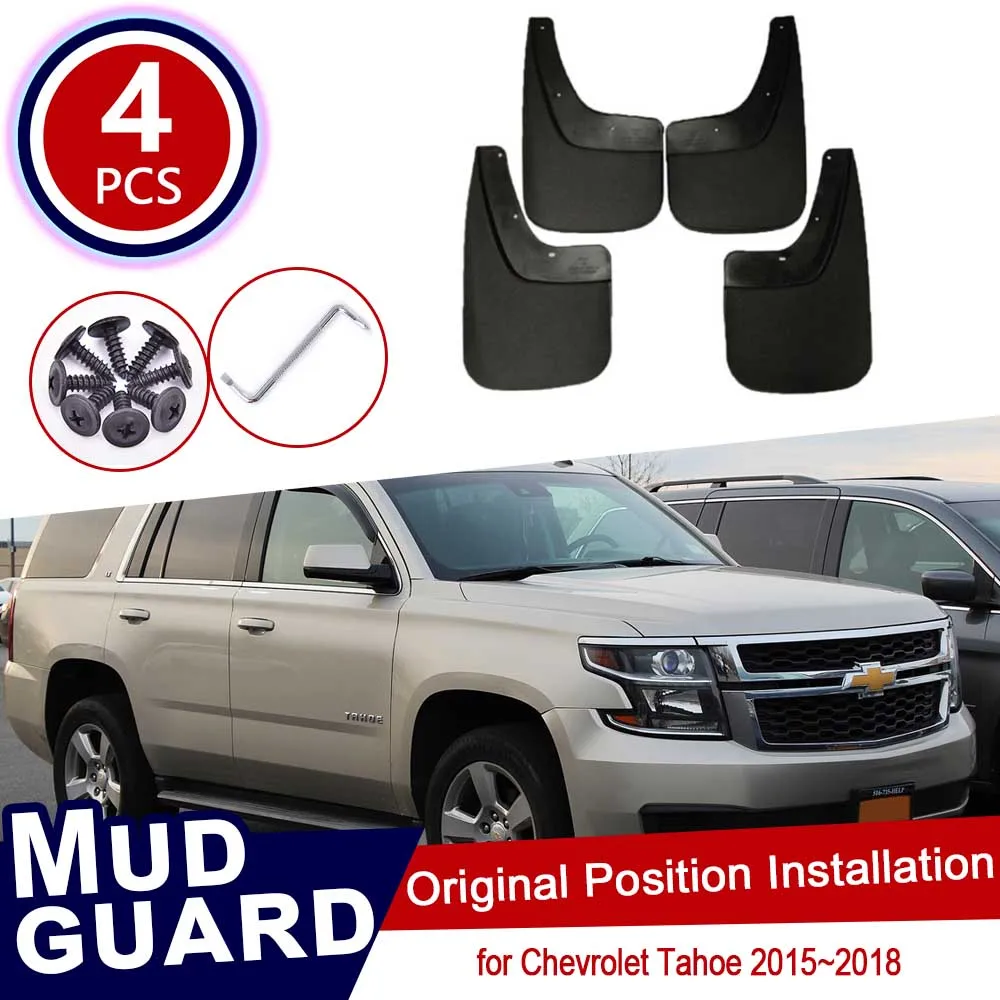 

Mudguard for Chevrolet Tahoe 2015~2018 GMC Yukon Accessories Car Mud Flaps Front Rear Wheel Splash Guard Fender Mudflap Stying