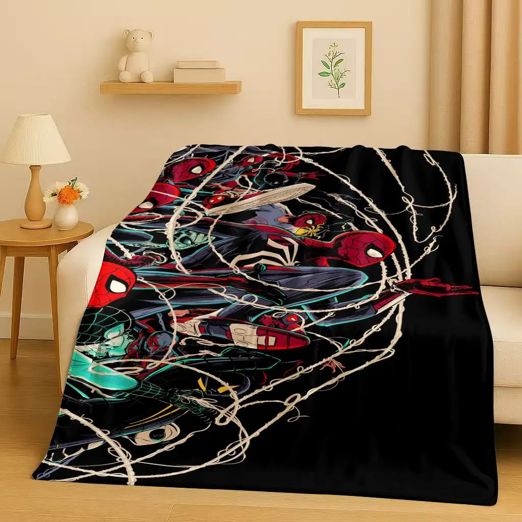 

Sanrio Spider Man Marvel Cartoon Christmas Gift Flannel Blanket,Ultra Soft Warm Plush Throw for Home Bedroom Bed Sofa Cover Kid
