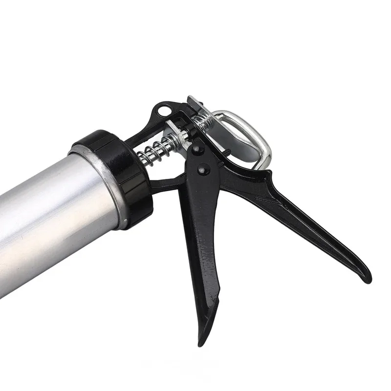 

1pc 600ml Aluminum Tube Silicone Caulking Gun Caulk Tool with 10 Nozzles For Caulking And Glass Glue