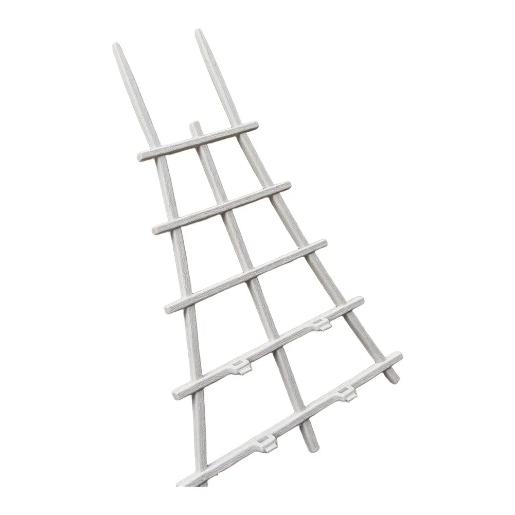 8 Piece Stackable Plastic Trellis for Climbing Plants Potted Garden Support White 14.8cm x 24.5cm Indoor Outdoor