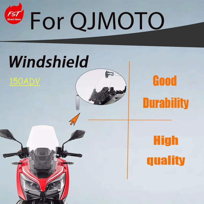 

Modified Tall Windshield for QJ Motor Hong150ADV Hong250ADV Scooter, Front Windshield Rain Guard