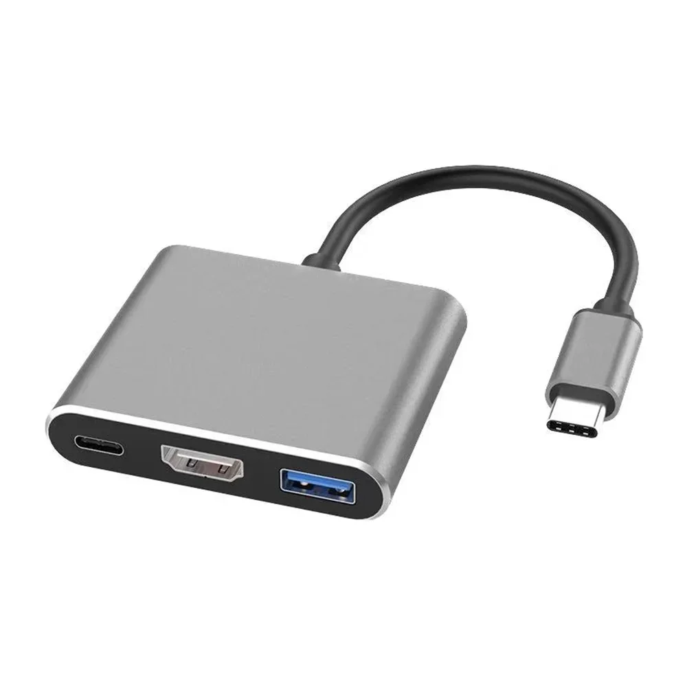 4K 1080P Type C To HDMI-compatible/ Usb 3.0/ Type C 3 in 1 Cable Converter Thunderbolt 3 Switch to HDMI-compatible Adapter Cable