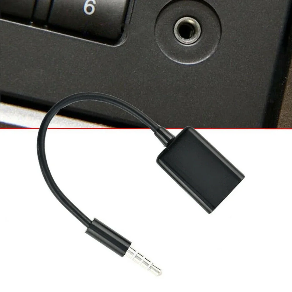 1Pc Universal 3.5mm Male AUX Audio Plug Jack To USB 2.0 Female Converter Car Adapter Cable Mp3 Car Electronics Accessories