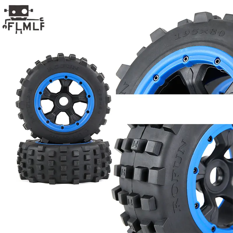 Rc Car Knobby Rear 195X80mm or Front 195X75mm Wheel Tire for 1/5 HPI ROFUN ROVAN KM BAJA 5T 5SC 5FT LOSI DBXL Truck Parts