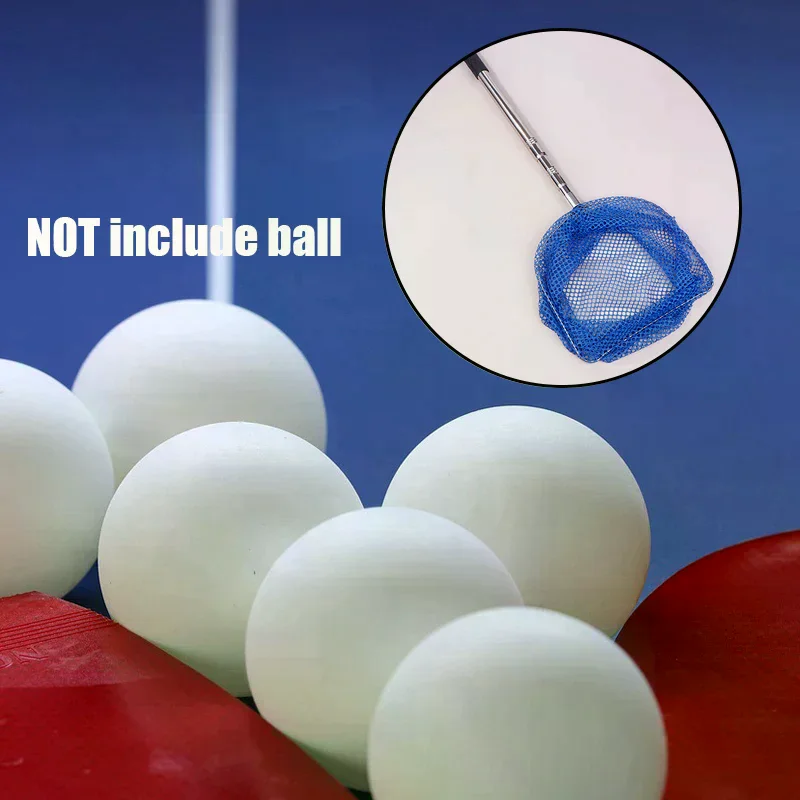 Adjustable Table Tennis Ball Collector Portable Telescopic Pole Table Ball Picker Net Pong Ball Picking Up Ball Picker Container