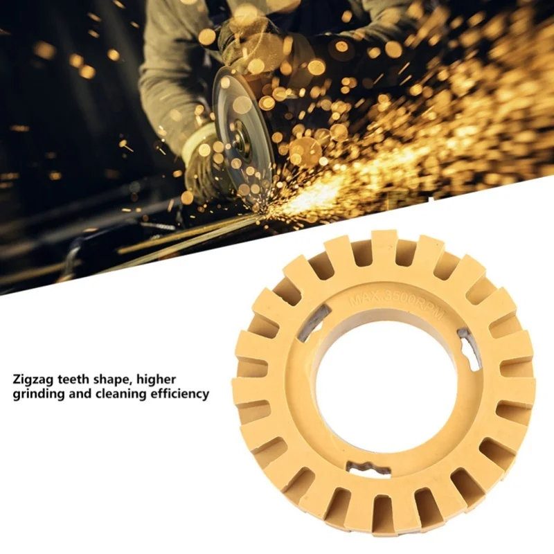 100mm 4in Grinding And Polishing Zigzag Teeth Shape Rubber Wheel Eraser(No Shank)