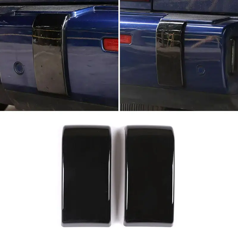 

2pcs ABS Car Rear Bumper Glossy Black Decoration Trim Accessories For Mercedes Benz G Wagon G Class W463 2019-2020