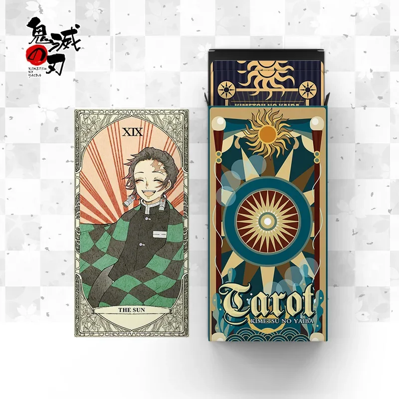 Anime 22 Buah Demon Slayer Slayer Tarot Tanjirou Nezuko Kimetsu No Yeyang Kartu Tarot Alat Peraga Cosplay Permainan Genshin Hadiah Kartu Dampak