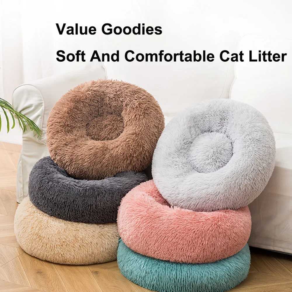 Warm Sleeping Cat Nest Soft Long Pluh Best Pet Bed Super Soft Cat Bed Dog Cat Product Accessories Dog Bed For Small Dogs