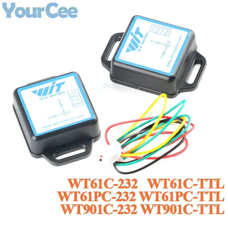 WT901C WT61PC WT61C To RS485/232/TTL 9/6 Axis IMU Sensor Tilt Angle Roll Pitch Yaw+Acceleration+Gyroscope+Magnetometer MPU9250