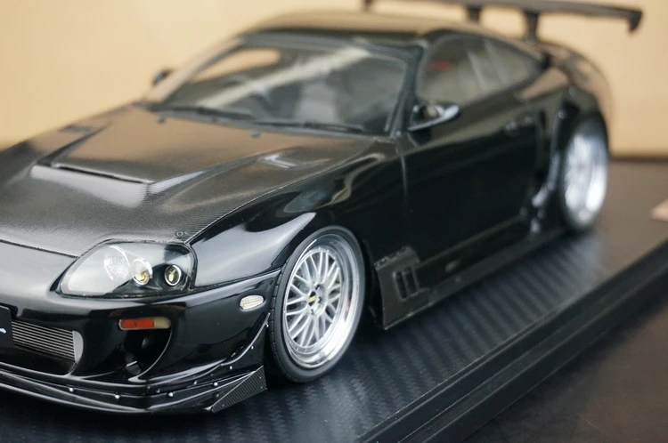 IG 1:18 Supra A80 RZ BBS Black/Purple JDM Out of Print Simulation Limited Edition Resin Metal Static Car Model Toy Gift