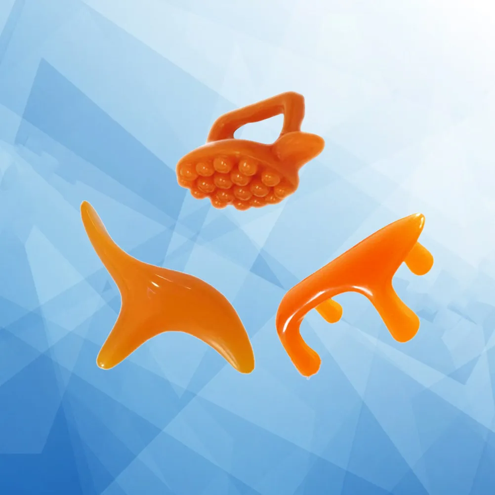 

Набор из 3 массажных скребков из смолы для снятия боли в спине, шее и плечах, портативные массажные пластины