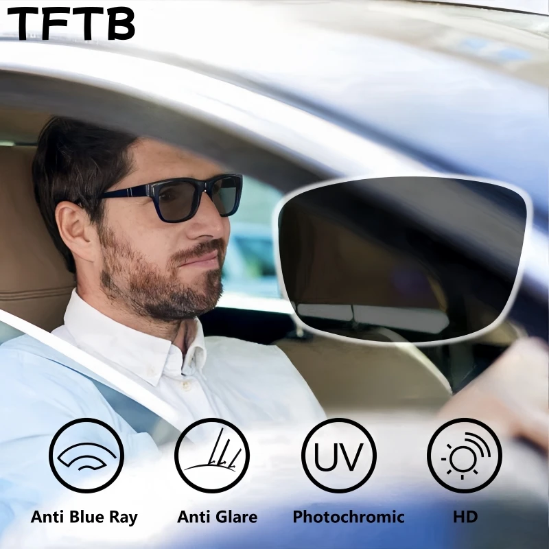 

TFTB 1.56/1.61/1.67 Anti-blue light + Anti-glare + Photochromic Optical Prescription Lenses In-car Color Changing Anti-UV Lens