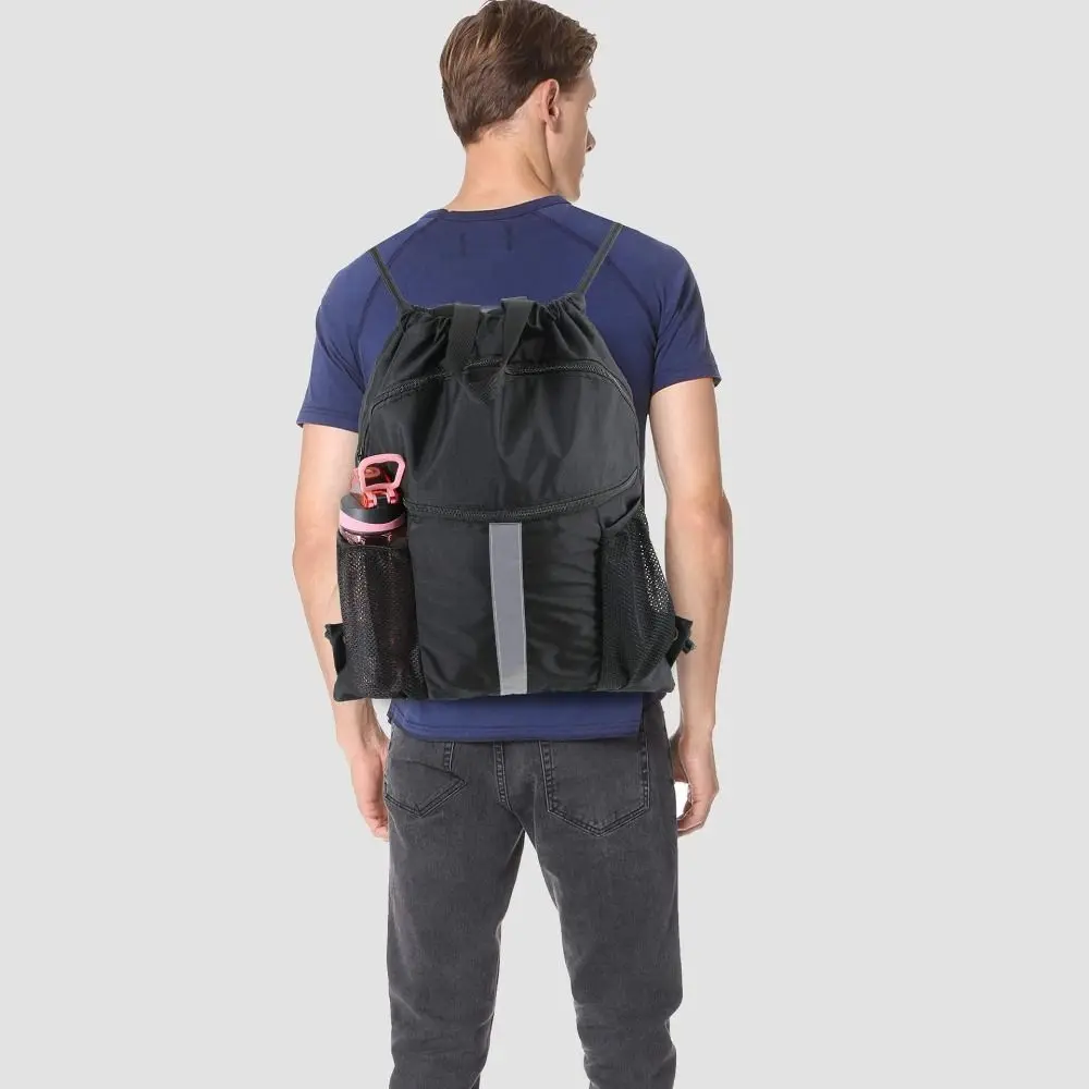 حقيبة رياضية من النايلون خفيفة الوزن ومتعددة الوظائف للاستخدام الخارجي وقابلة للطي وأشرطة قابلة للتعديل بسعة كبيرة