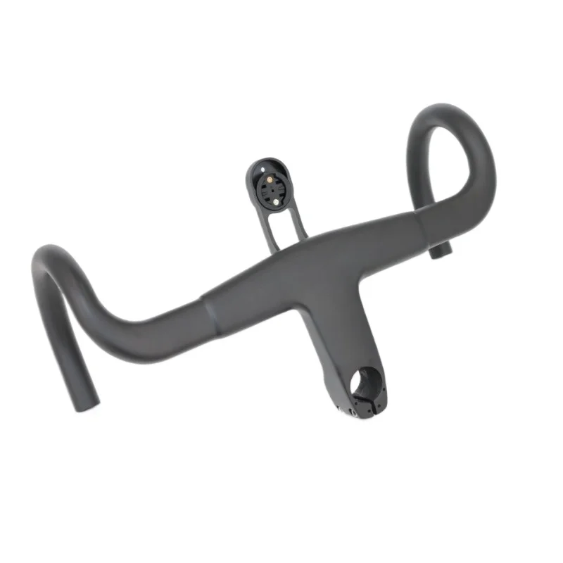 Carbon Road Bike Handlebar 3K Integrated Handlebar Bike Handle Bent Bar With Garmin Bryton Computer Mount 28.6X380/400/420/440mm