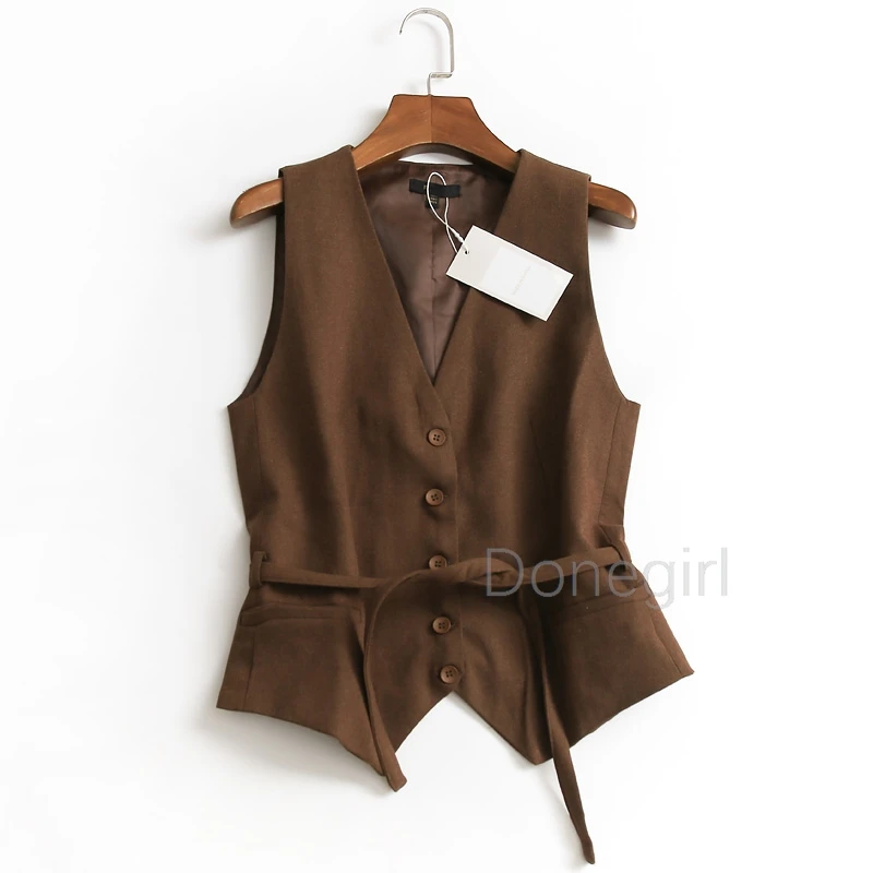 Basic V-neck Tanks Vest Women Waistcoat Linen Cotton Sleeveless slim Vest Versatile Office Ladies Crop Tops sem mangas