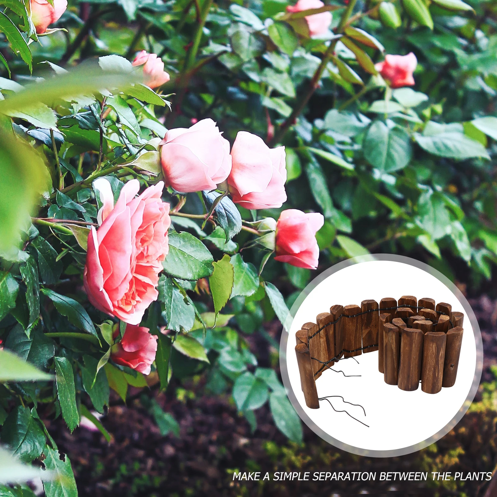

Wooden Fence Premium Carbonized Durable Reusable Garden Decorative Anti-corrosive Outdoor Landscape Supply Lawn Partition Fence